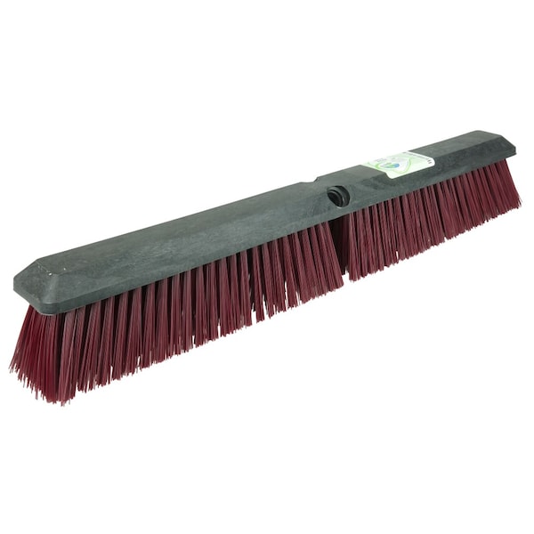 Weiler 24" Green Works Sweep Coarse Maroon Fill with Foam Block 42354 - main